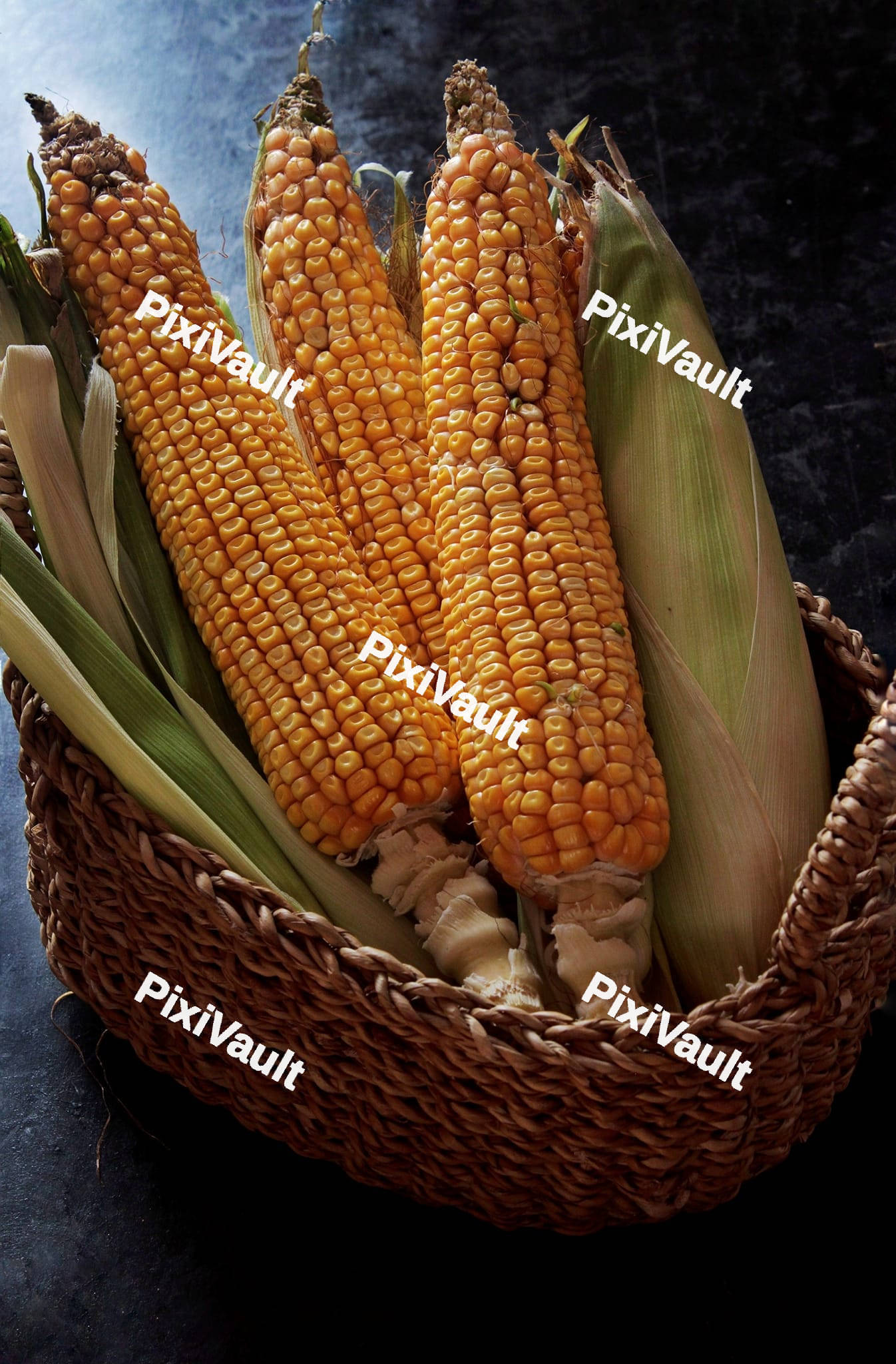 Dried Corn in a basket